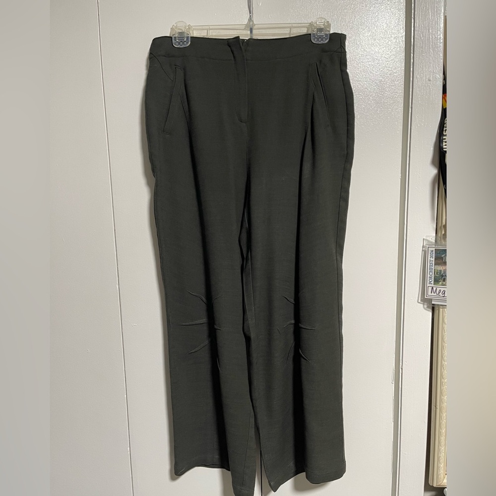 Cannisse Women's Gray Linen Wide Leg Pants